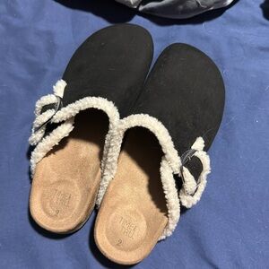 Size nine black slip ons